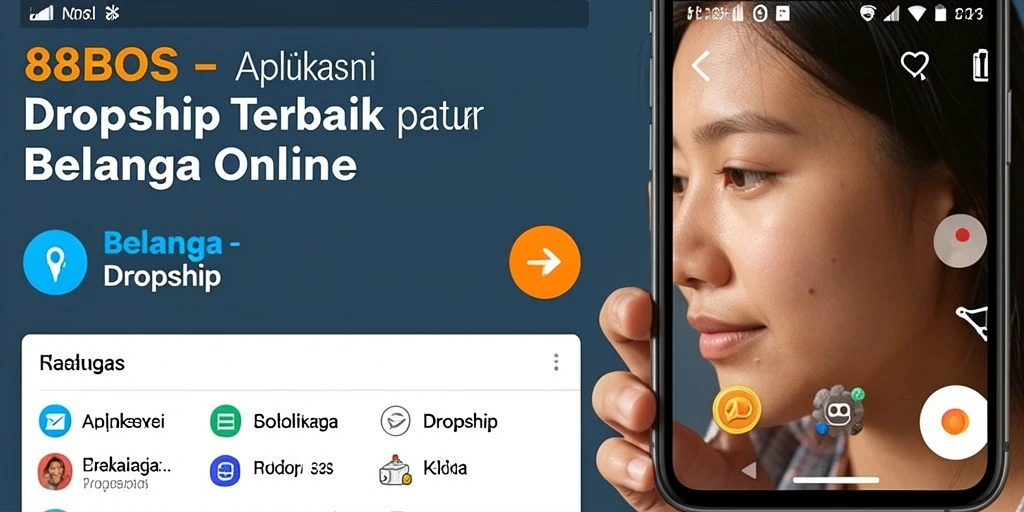 Screenshot antarmuka aplikasi 88BOS dengan fitur Dropship