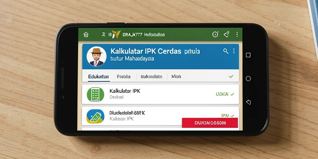 Tampilan antarmuka DRAJA777 untuk Kalkulator IPK yang sederhana dan efektif.