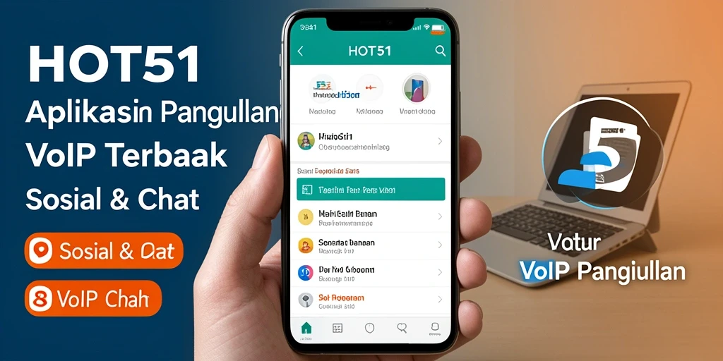 Tampilan antarmuka HOT51 yang modern dan mudah digunakan untuk VoIP Panggilan.