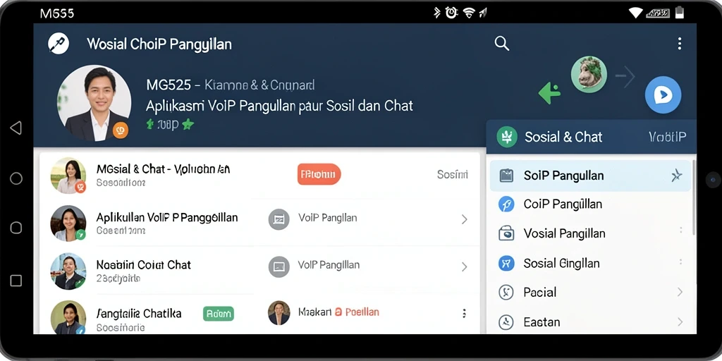 Tampilan antarmuka MG525 yang sederhana dan menarik.