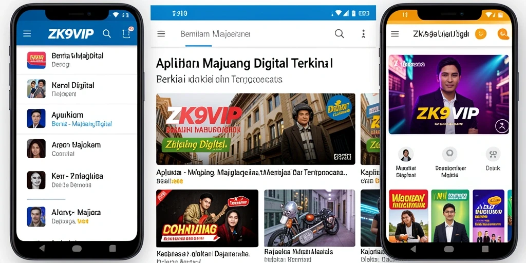 Tampilan antarmuka ZK9VIP menampilkan berita terkini dan artikel menarik.